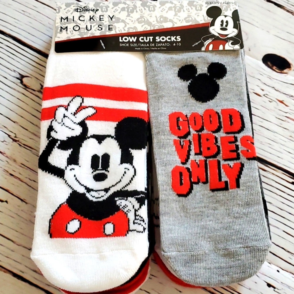 🆕️ DISNEY MICKEY MOUSE LOW CUT SOCKS (10 PAIRS)